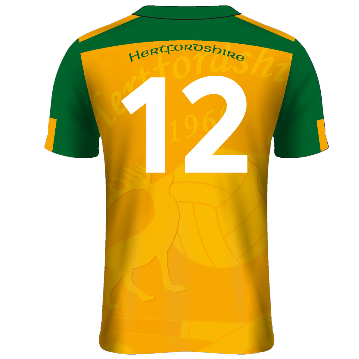 Mc Keever Hertfordshire GAA Numbered Playing Jersey - Adult - Amber Player Fit