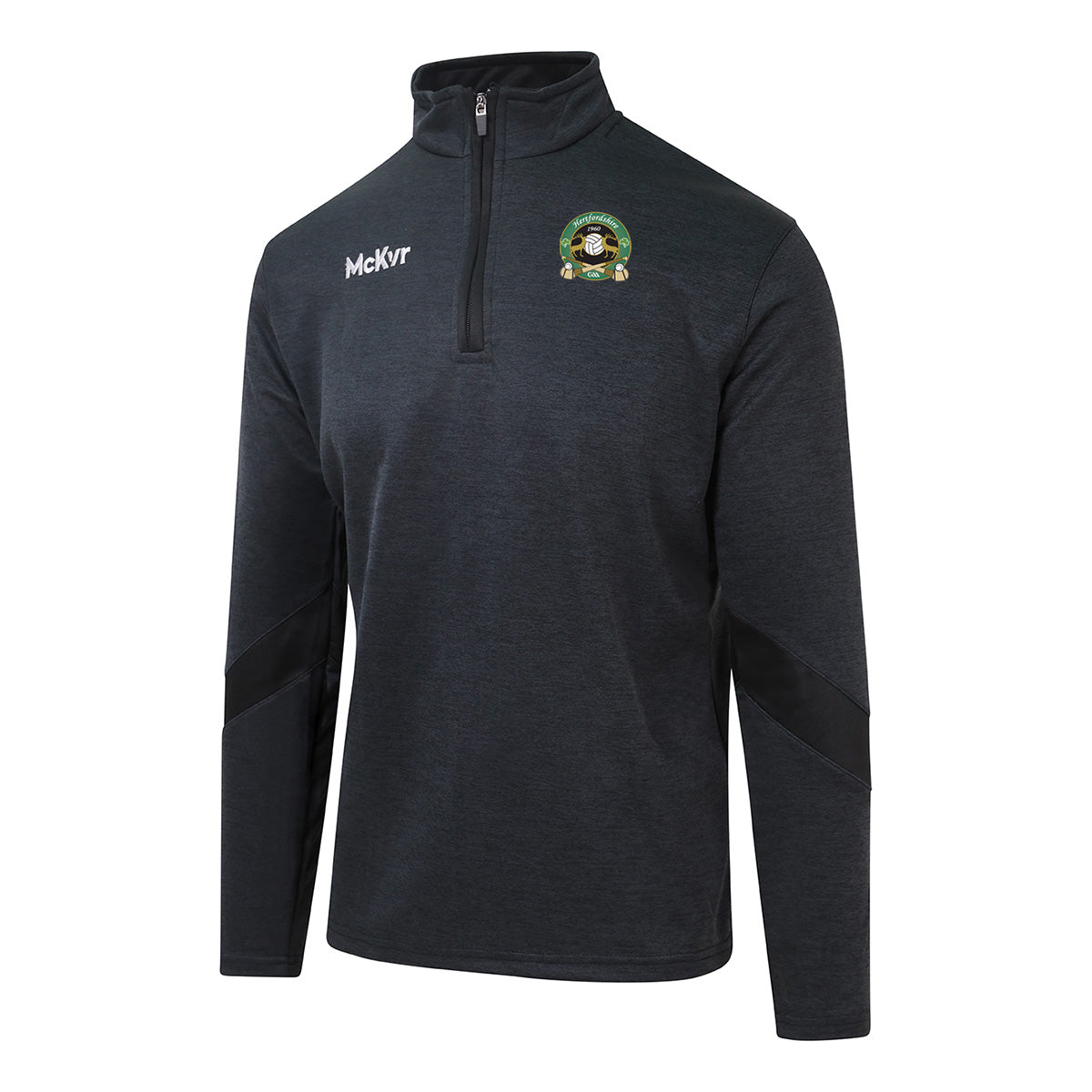 Mc Keever Hertfordshire GAA Core 22 1/4 Zip Top - Adult - Black