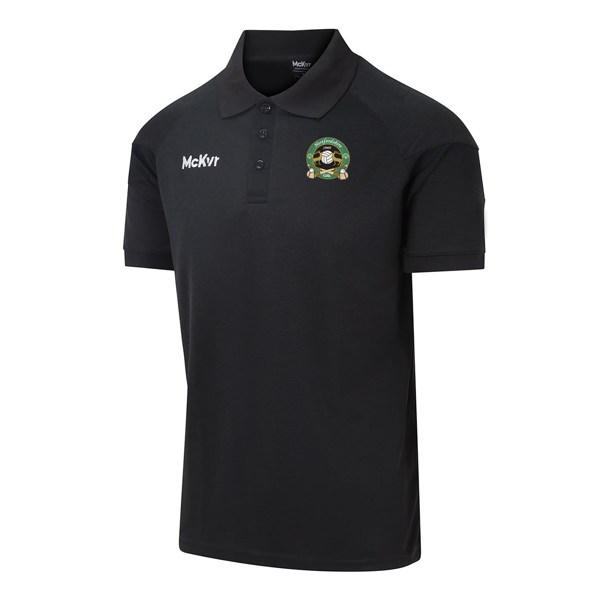 Mc Keever Hertfordshire GAA Core 22 Polo Top - Adult - Black