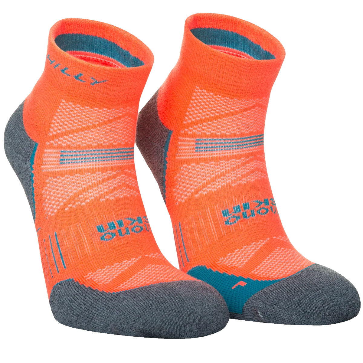 Hilly Supreme Anklet Med Socks - Mens - Neon Candy/Grey Marl