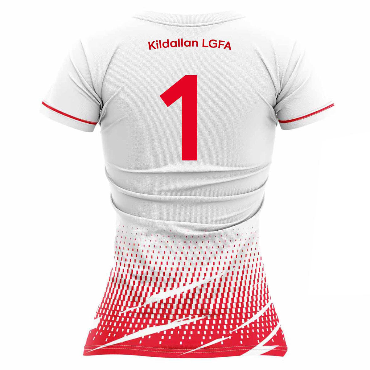 Mc Keever Kildallan LGFA Numbered Goalkeeper Jersey - Adult - White/Red Player Fit