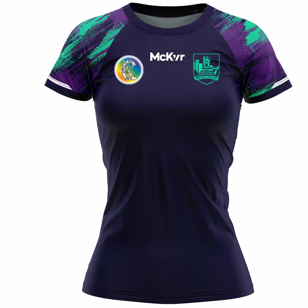 Mc Keever Limerick Camogie Official Training Jersey - Adult - Navy/Purple Player Fit