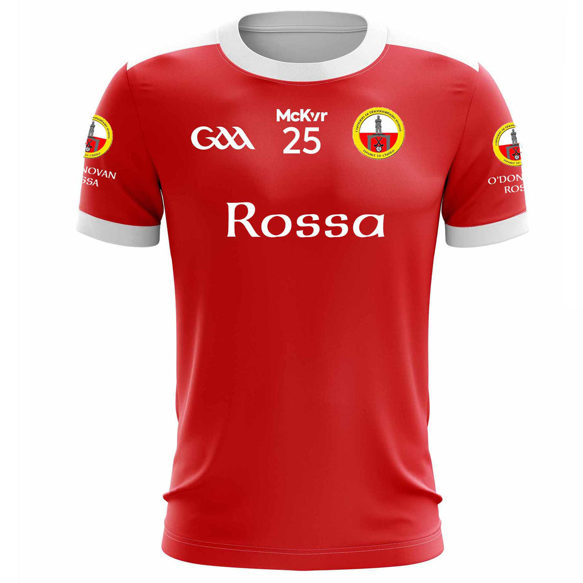 Mc Keever O'Donovan Rossa GAA Numbered Playing Jersey - Youth - Red/White