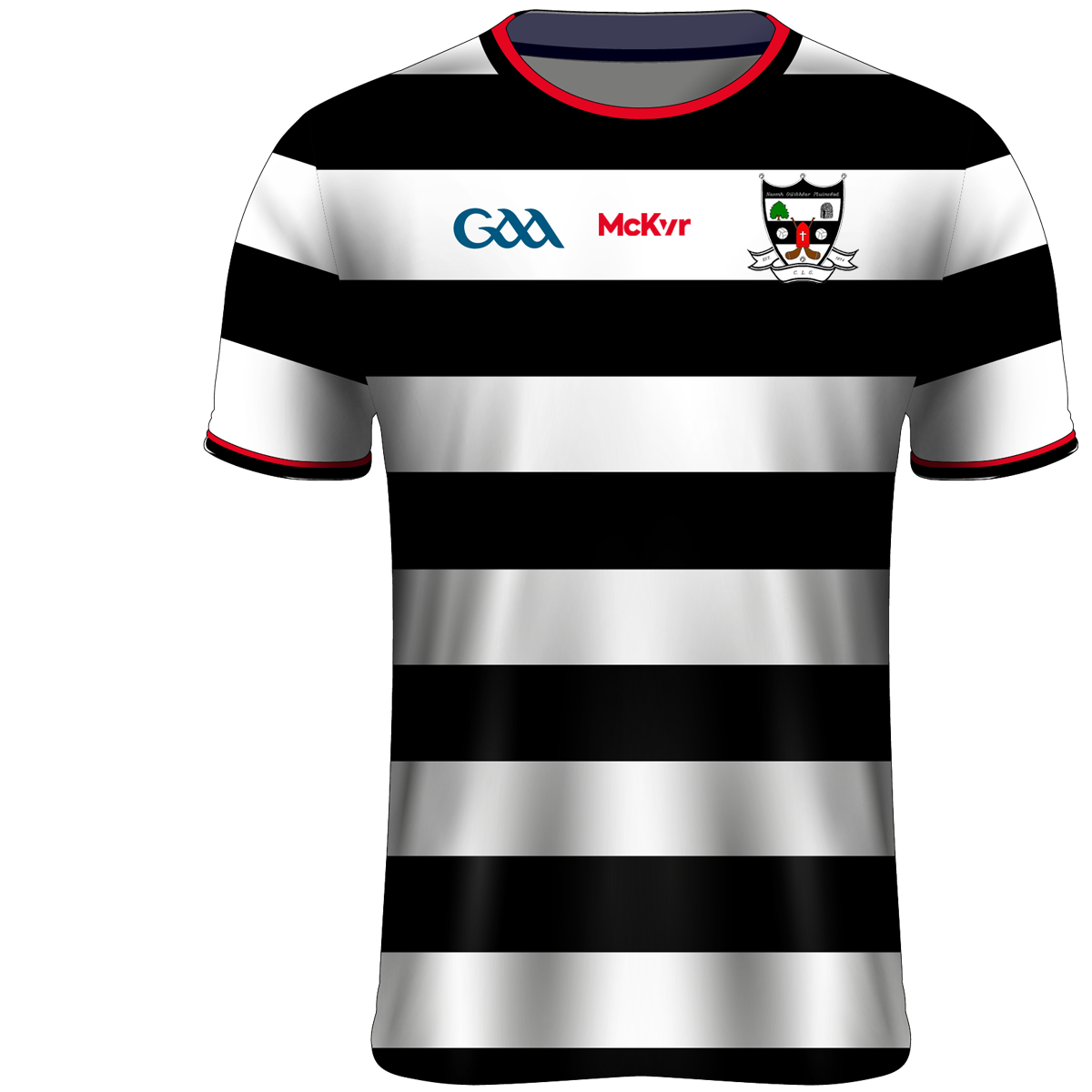 Mc Keever St Oliver Plunketts Cork GAA Playing Jersey - Adult - Black/White