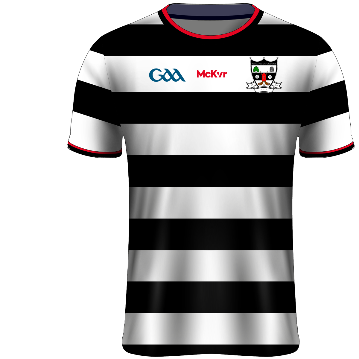 Mc Keever St Oliver Plunketts Cork GAA Playing Jersey - Adult - Black/White Player Fit