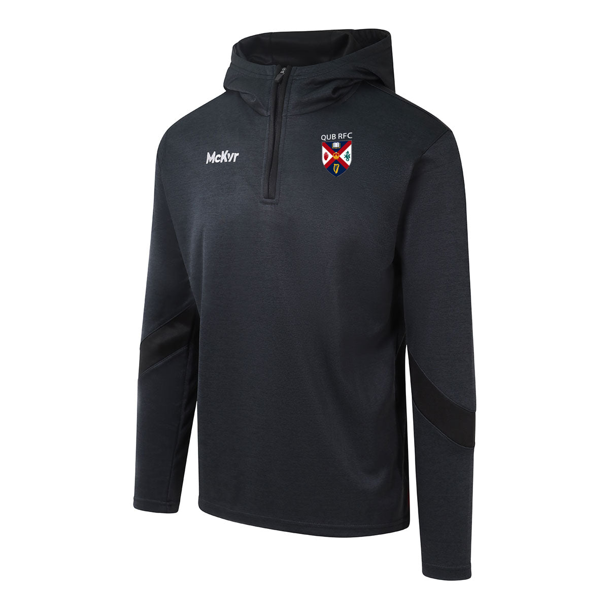 Mc Keever QUB RFC Core 22 1/4 Zip Hoodie - Adult - Black