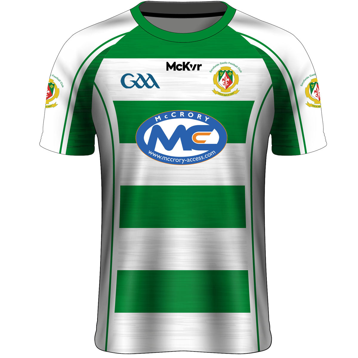 Mc Keever Sarsfields GAA Match Jersey - Womens - White/Green