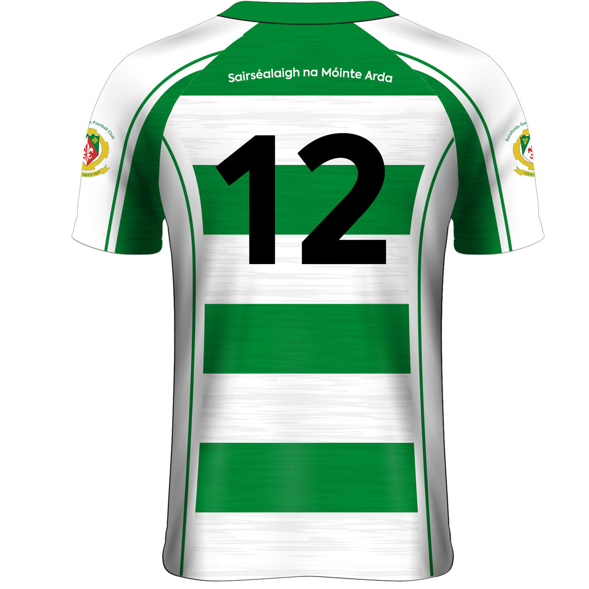 Mc Keever Sarsfields GAA Numbered Match Jersey - Youth - White/Green