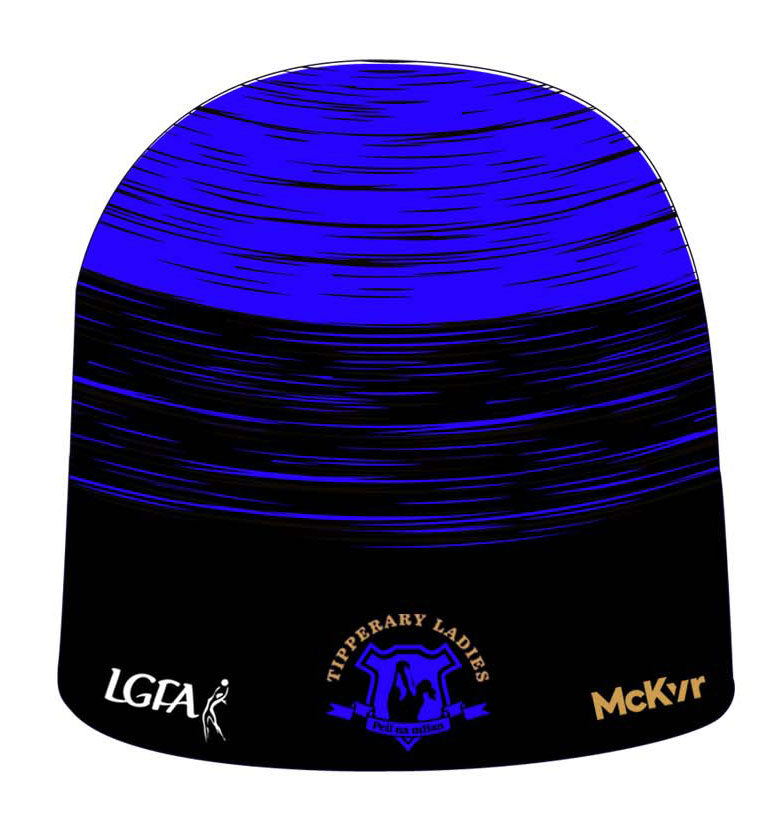 Mc Keever Tipperary Ladies LGFA Official Beanie Hat - Kids - Black/Bolt Blue