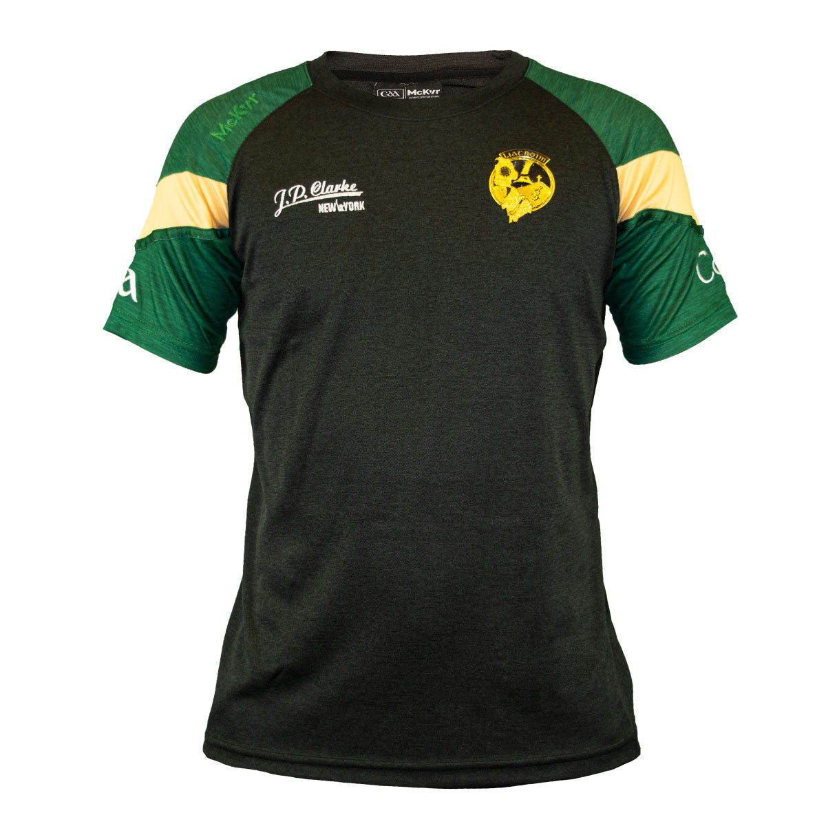 Mc Keever Leitrim GAA Official Pulse Training Tee - Youth - Black/Green/Gold