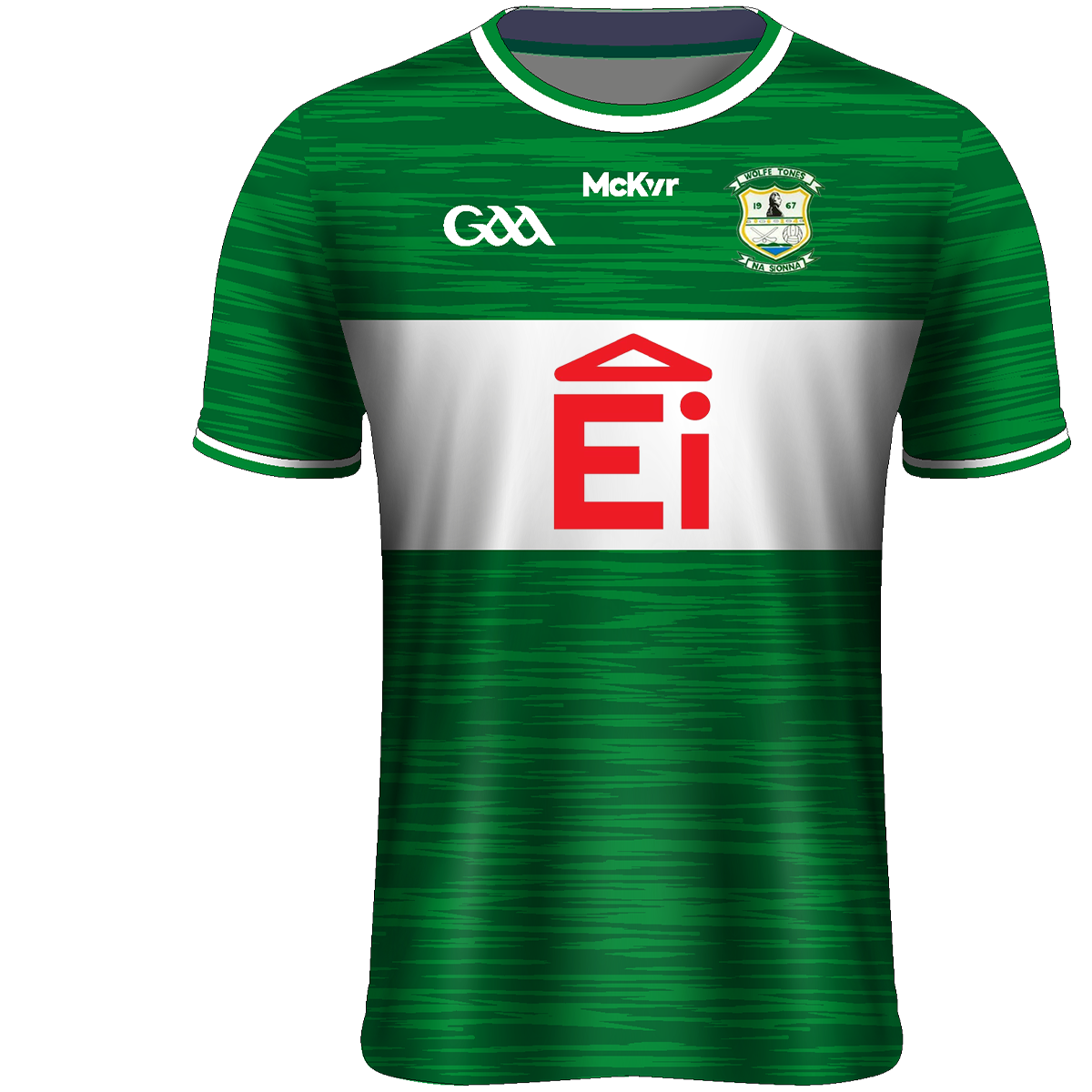 Mc Keever Wolfe Tones Na Sionna - Clare Home Jersey - Adult - Green Player Fit