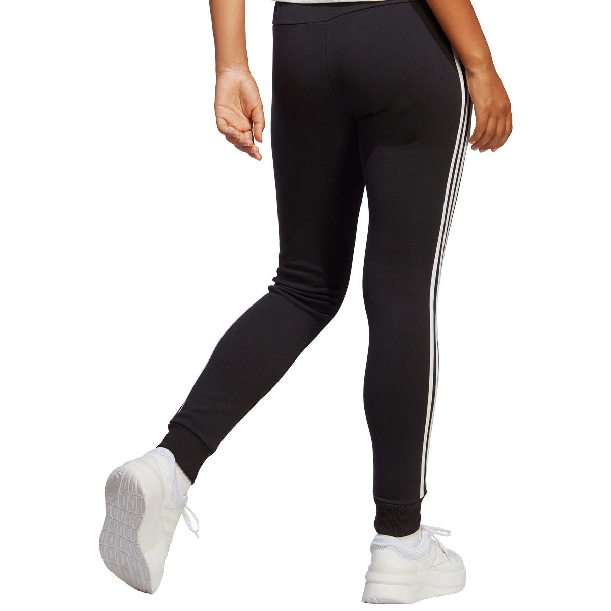 adidas Essentials 3 Stripes French Terry Cuffed Joggers - Womens - Black/White