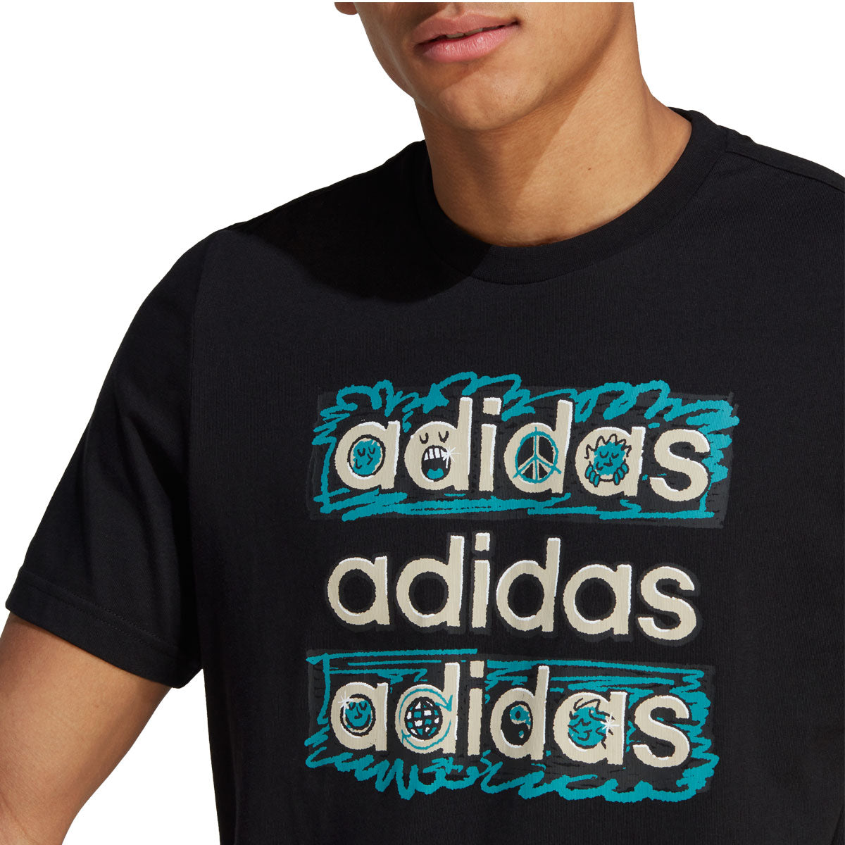 adidas Sportswear Dream Doodle Multi Tee - Mens - Black