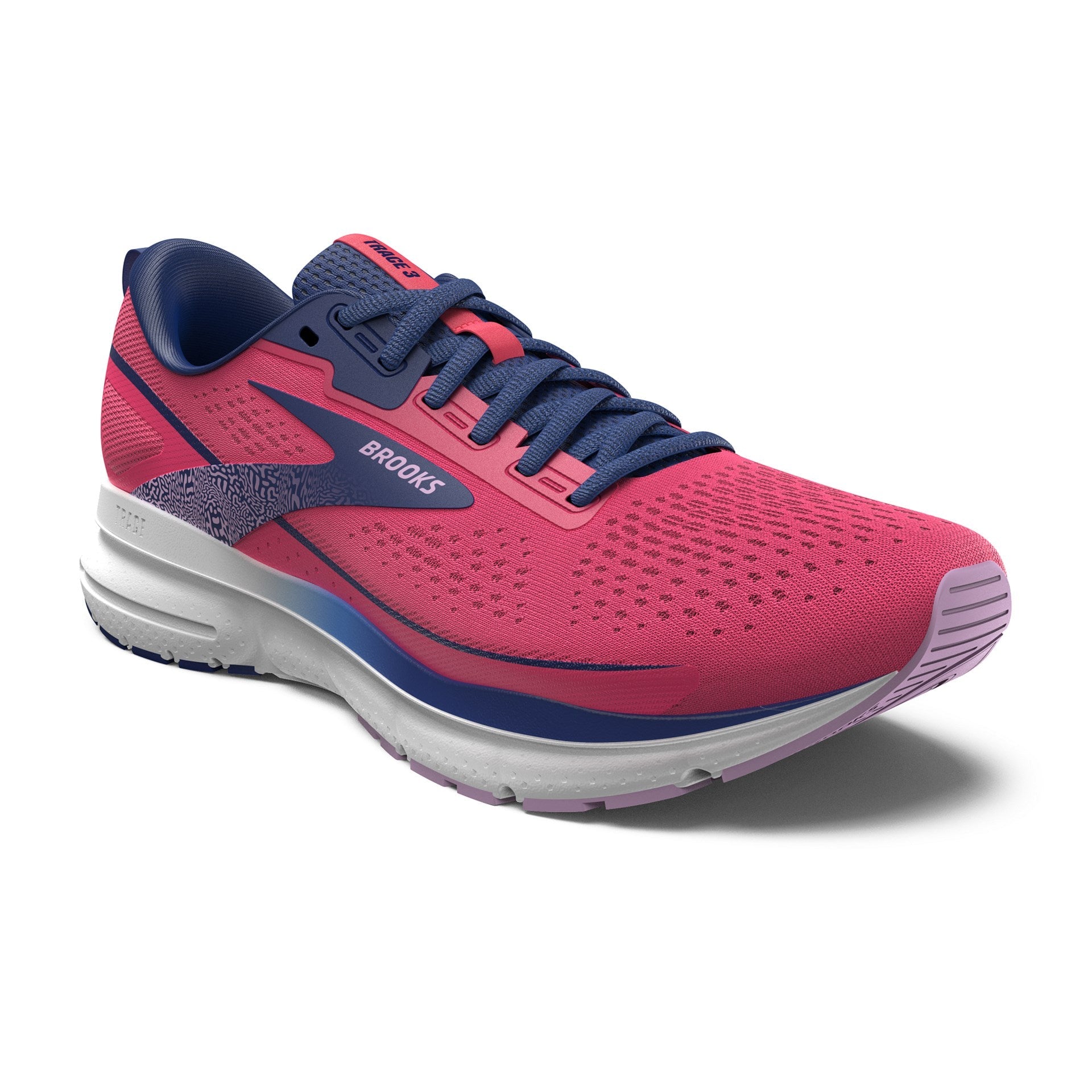 Brooks Trace 3 Running Shoes - Womens - Raspberry/Blue/Orchid