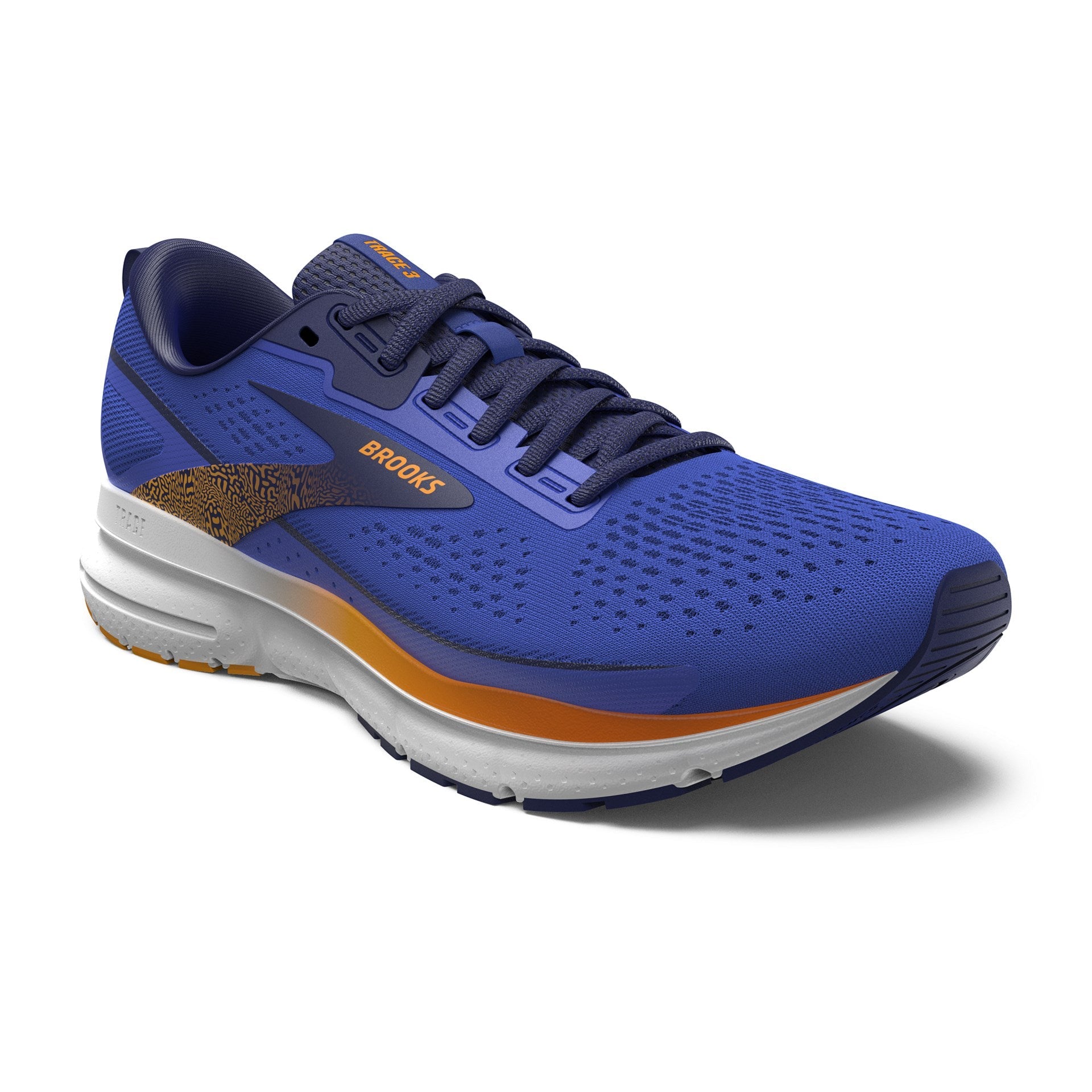 Brooks Trace 3 Running Shoes - Mens - Blue/Peacoat/Orange
