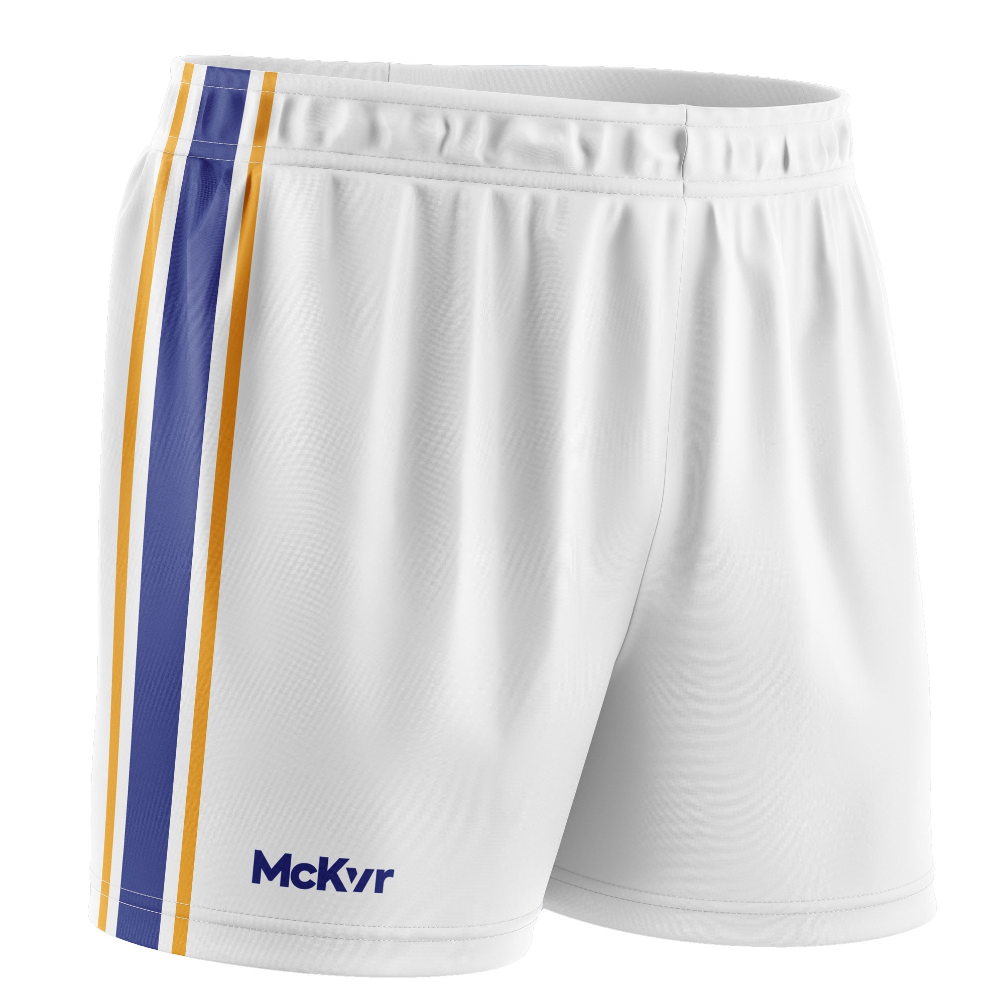 Mc Keever Core 22 GAA Shorts - Adult - White/Royal/Gold