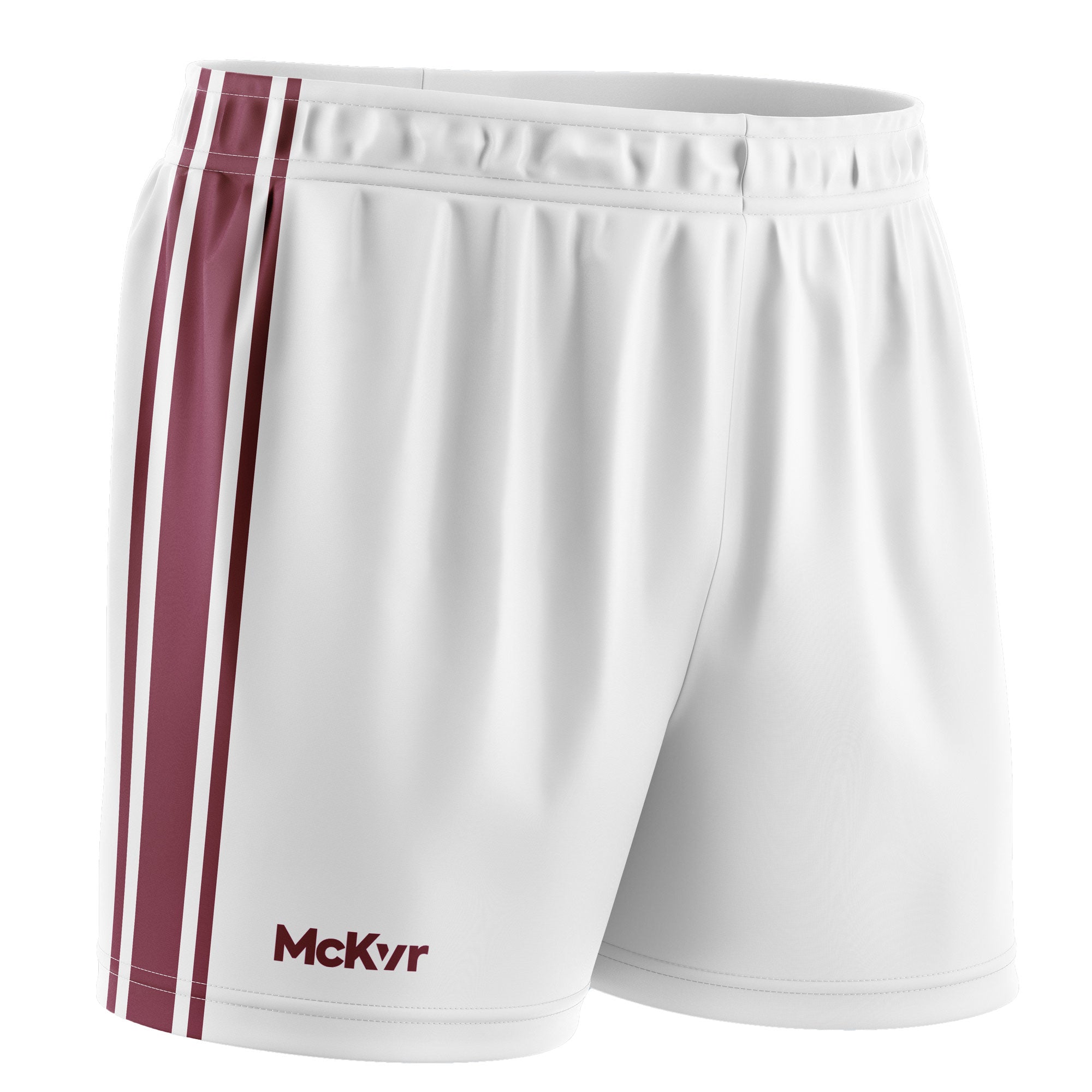 Mc Keever Core 22 GAA Shorts - Youth - White/Maroon
