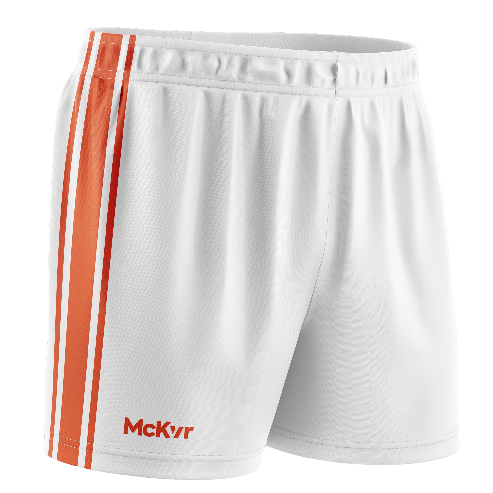 Mc Keever Core 22 GAA Shorts - Adult - White/Orange